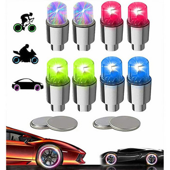 2бр. Автомобилни колела Гуми Led Light Colorful Valve Lamp Air Valve Steb Caps Cover Аксесоари за планински велосипед Велосипед Мотоциклет