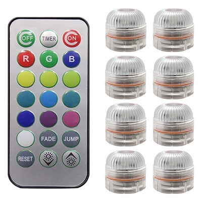 Telecomandă fără fir LED Lumini ambientale Lampă de atmosferă subluminoasă pentru interiorul mașinii cu adeziv Lumină de decorare automată rezistentă la apă