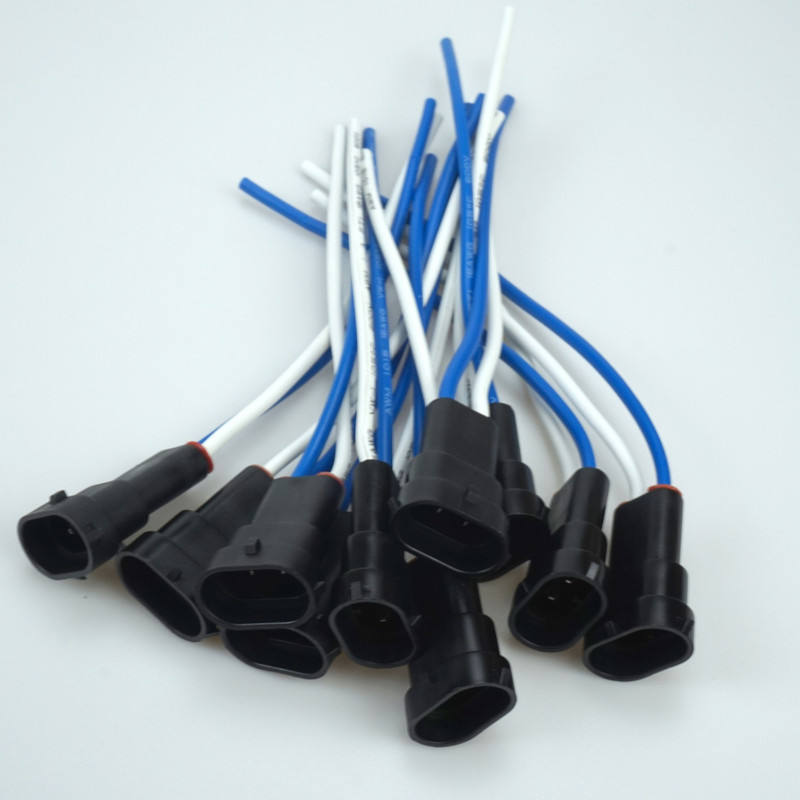 2 vnt. H9 H11 automobilio lemputės vyriškos jungties jungtys Universalių priekinių žibintų rūko žibintų jungtis H9 H11 lizdas aukštos kokybės laidas