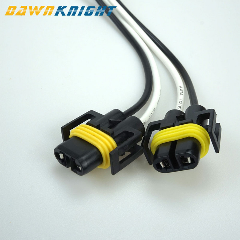 2 vnt. H9 H11 automobilio lemputės vyriškos jungties jungtys Universalių priekinių žibintų rūko žibintų jungtis H9 H11 lizdas aukštos kokybės laidas