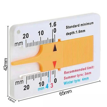 Βυθόμετρο ελαστικών αυτοκινήτου Auto Tire Tread Depth Gauge Measure Tool 0-20mm Indicator Measrement Supplies for Motorcycle Trailer Van RV