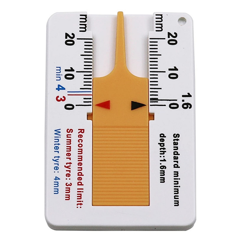 Βυθόμετρο ελαστικών αυτοκινήτου Auto Tire Tread Depth Gauge Measure Tool 0-20mm Indicator Measrement Supplies for Motorcycle Trailer Van RV