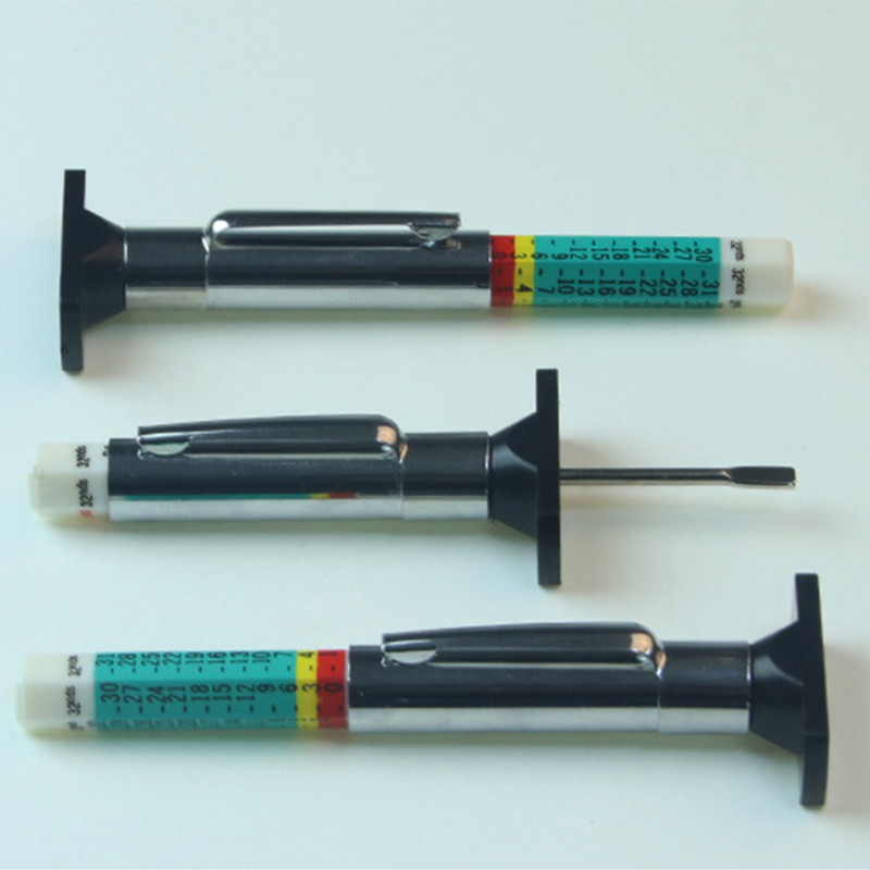 Επισκευή χάρακα βάθους πέλματος ελαστικών αυτοκινήτου 25 mm Εργαλεία επιθεώρησης Μοτίβο βάθους πέλματος ελαστικών Αξεσουάρ Auto Repair στυλό μέτρησης βάθους