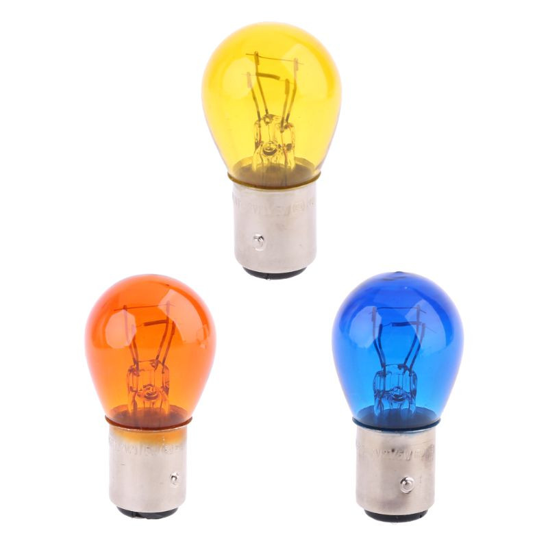 2 buc BAY15D 1157 P21/5W S25 Lampă din sticlă transparentă pentru mașină Bec cu halogen pentru frână