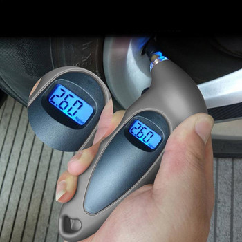 Ψηφιακός μετρητής πίεσης αέρα ελαστικών 100 PSL Ελεγκτής βαρόμετρου μανόμετρου οθόνης LCD για αξεσουάρ μοτοσυκλετών φορτηγών αυτοκινήτων