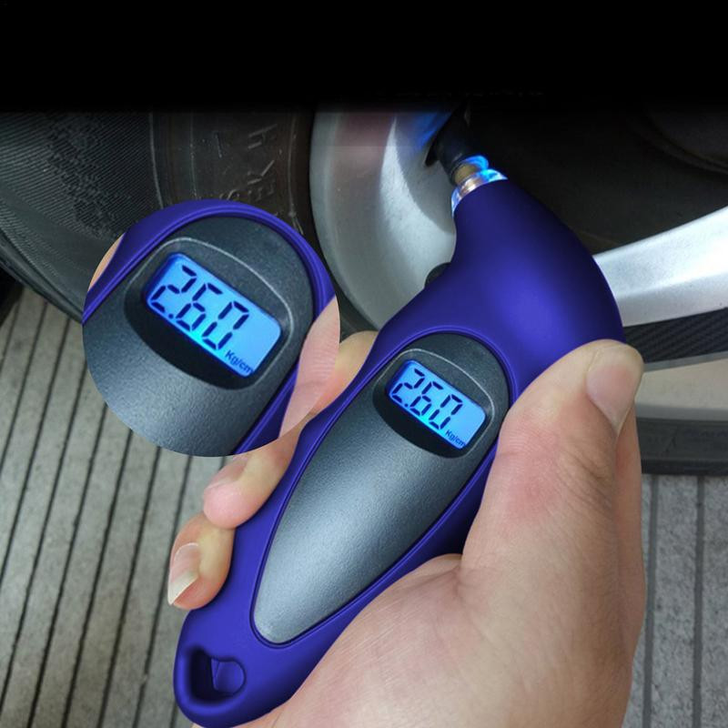 Ψηφιακός μετρητής πίεσης αέρα ελαστικών 100 PSL Ελεγκτής βαρόμετρου μανόμετρου οθόνης LCD για αξεσουάρ μοτοσυκλετών φορτηγών αυτοκινήτων