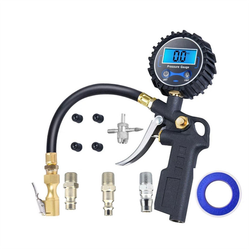 Skaitmeninis automobilio padangų oro slėgio pripūtimo matuoklis LED ekranas Didelio tikslumo skaitmeninis automobilio padangų slėgio matavimo prietaisas