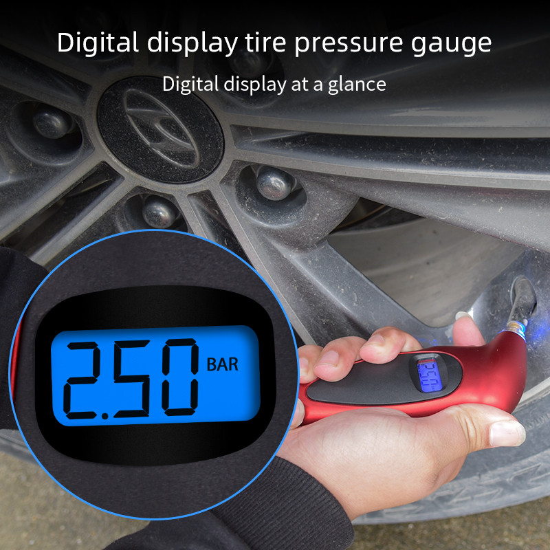 Μετρητής πίεσης ελαστικών Νέο μοντέλο Οπίσθιος φωτισμός Ψηφιακή οθόνη LCD υψηλής ακρίβειας Εργαλεία αυτόματης διάγνωσης