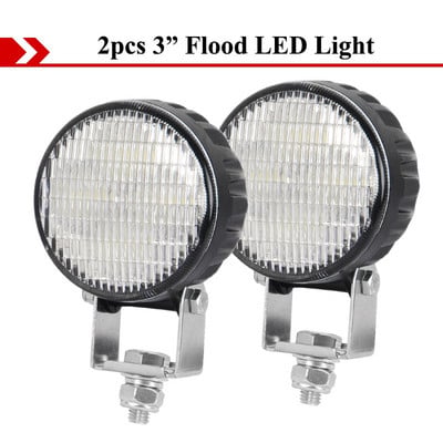 CREK Faruri de ceață pentru mașină de 3 inchi, 12V 24V, far pentru motocicletă, lampă de lucru LED rotundă pentru ATV UAZ Off Road 4x4, camion, barcă, suflantă de zăpadă Niva