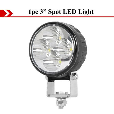 CREK Faruri de ceață pentru mașină de 3 inchi, 12V 24V, far pentru motocicletă, lampă de lucru LED rotundă pentru ATV UAZ Off Road 4x4, camion, barcă, suflantă de zăpadă Niva