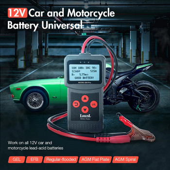 Lancol Micro200 Pro Car Battery Tester 12V 40-2000CCA Lead Acid Battery Analyzer Εργαλείο διάγνωσης δοκιμής φόρτισης στροφαλοφόρου δοκιμής