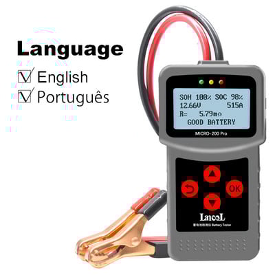Lancol Micro200 Pro Tester baterie auto 12V 40-2000CCA Analizor baterie cu plumb acid Test de pornire Test de încărcare Instrument de diagnosticare