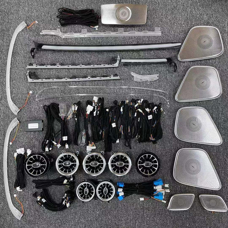 64 Χρώματα Φωτισμός περιβάλλοντος αεραγωγοί LED για Mercedes Benz W177 W118 W247 A/B/CLA/GLA/GLB Κατηγορία αυτοκινήτου Τροποποίηση φωτός νέον εσωτερικού χώρου