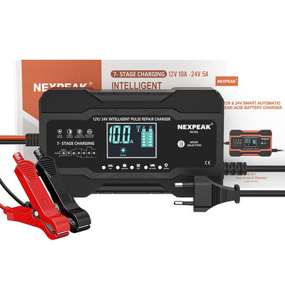 12V 10A auto auto punjač baterija LED zaslon 220V 110V EU US Smart Automotive Truck Motocikl Pulse Auto punjač za olovnu kiselinu