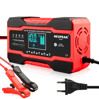 12V 10A auto auto punjač baterija LED zaslon 220V 110V EU US Smart Automotive Truck Motocikl Pulse Auto punjač za olovnu kiselinu