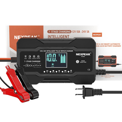 12V 10A auto auto punjač baterija LED zaslon 220V 110V EU US Smart Automotive Truck Motocikl Pulse Auto punjač za olovnu kiselinu