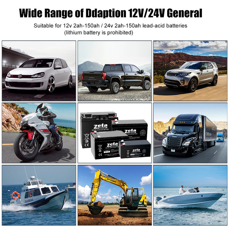 12V 10A auto auto punjač baterija LED zaslon 220V 110V EU US Smart Automotive Truck Motocikl Pulse Auto punjač za olovnu kiselinu