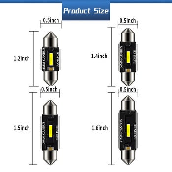 Λαμπτήρας LED αυτοκινήτου 31mm 36mm 39mm 41mm Σούπερ Υψηλή Φωτεινότητα T10 Canbus Φωτιστικό Οροφής Αυτοκινήτου CSP Εσωτερικό Αυτοκινήτου Ανάγνωση Διπλής Μύτης Φωτιστικά