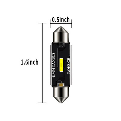 Automobilio LED lemputė 31mm 36mm 39mm 41mm Itin didelio ryškumo T10 Canbus automobilio lubų lemputė CSP automobilio salono skaitymo lempos su dvigubu antgaliu