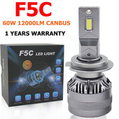 F5C 120W 12000LM H7 LED Bec LED H7 Kit faruri Lampă de ceață H4 H7 H8 H11 H1 9005 9012 Lampă LED auto Bec faruri LED