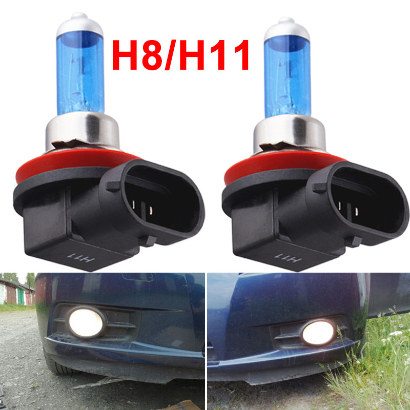 1x Automobilis Halogeninis priekinis žibintas Rūko lemputė H1 H4 H7 H8 H11 Lempos 12V 55W 5000K Labai ryškiai balta motociklo/auto halogeninė lemputė