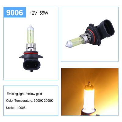 FISHBERG 9006 Super Bright halogén izzók H1 H3 H4 H7 H11 9005 HB3 HB4 65W 12V 4300K autó fényszóró ködlámpák menetlámpa fehér