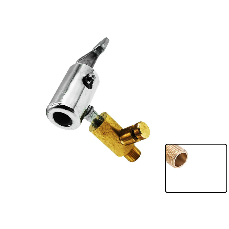 Supapă anvelope Mandrină de aer Conector pentru umflator anvelope de mașină Supapă cu clips din alamă Instrumente pentru repararea anvelopelor din aliaj pentru pompă gonflabilă portabilă