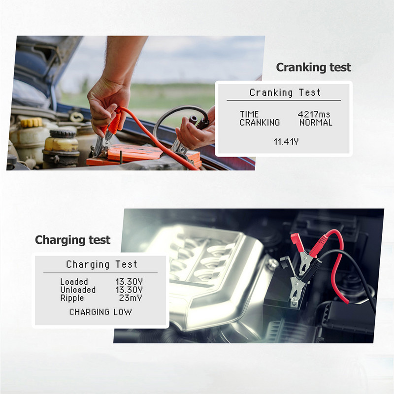 Tester profesional de baterii de sarcină pentru automobile 12V 100-2000 CCA Analizor digital Instrument de testare a celulelor proaste pentru mașină/barcă/motocicletă