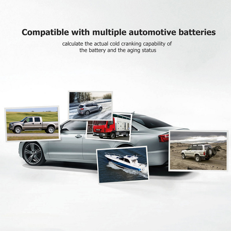 Tester profesional de baterii de sarcină pentru automobile 12V 100-2000 CCA Analizor digital Instrument de testare a celulelor proaste pentru mașină/barcă/motocicletă