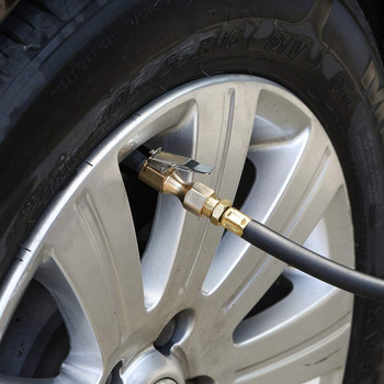 Преносима надуваема помпа за автомобилни гуми Въздушен патронник Помпа за надуване на вентил Конектор Закопчаващ се адаптер Автомобилен месинг 8 мм Вентил за гуми