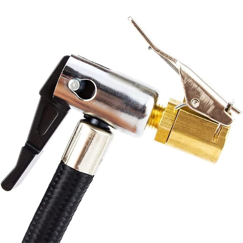 Nešiojamas pripučiamas siurblys, skirtas automobilio padangoms oro griebtuvo pripūtimo siurblio vožtuvo jungtis, prispaudžiamas adapteris, automobilio žalvarinis 8 mm padangos ratų vožtuvas