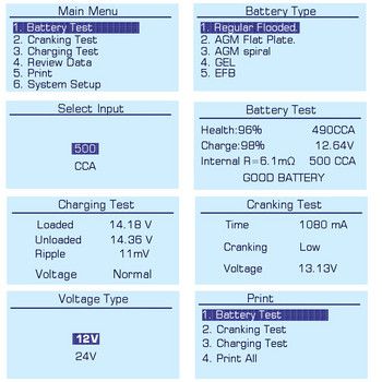 QUICKLYNKS BA1000 BA2000 12V/24V тестер за автомобилни акумулатори с принтер Quick Test Cranking Charging Test Battery Analyzer Test Tools