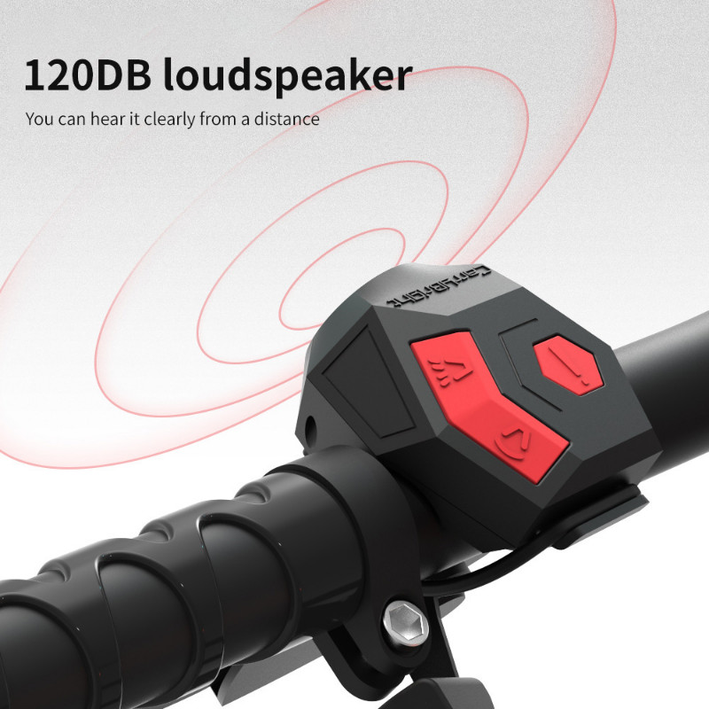 Claxon electronic pentru biciclete Clopoțel reîncărcabil pentru bicicletă, antifurt, 120 db, claxon puternic, impermeabil, scuter de ciclism, inel de alarmă de avertizare