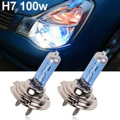 2 buc H1/H4/H7 55W/100W far cu halogen cu xenon, lămpi albe DC 12V 5000K, becuri pentru mașină, accesorii pentru piese de interior auto