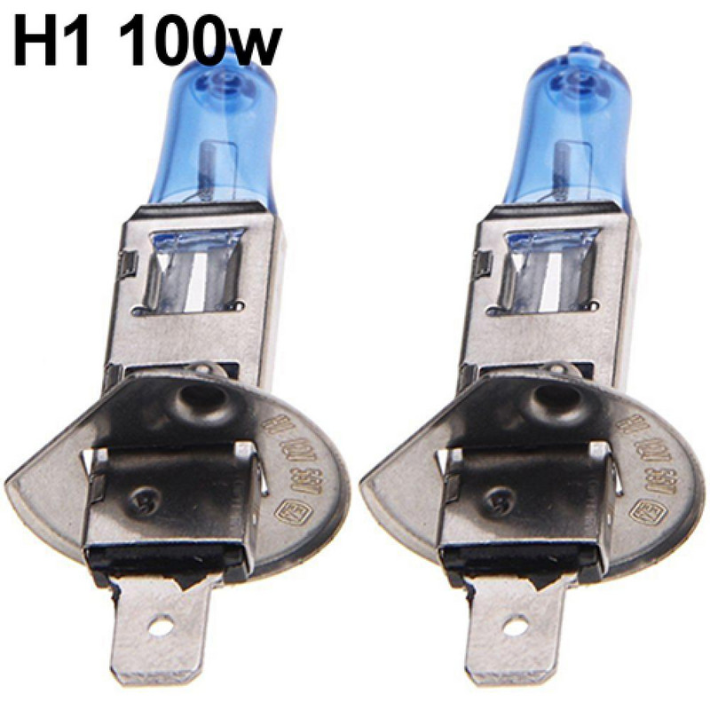 2 buc H1/H4/H7 55W/100W far cu halogen cu xenon, lămpi albe DC 12V 5000K, becuri pentru mașină, accesorii pentru piese de interior auto