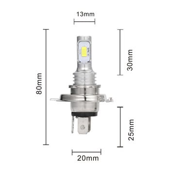 2 τεμ. LED H7 H4 Super Bright CSP Κιτ φανών προβολέων αυτοκινήτου Λαμπτήρες ομίχλης αυτοκινήτου H1 H8 H9 H11 9005 9006 High Low Beam 6000K 12V 24V