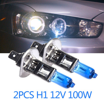 Piese Faruri cu halogen Super Bright White H1 Lampă de schimb 12V 1buc 6000K Accesorii Auto Becuri portabile