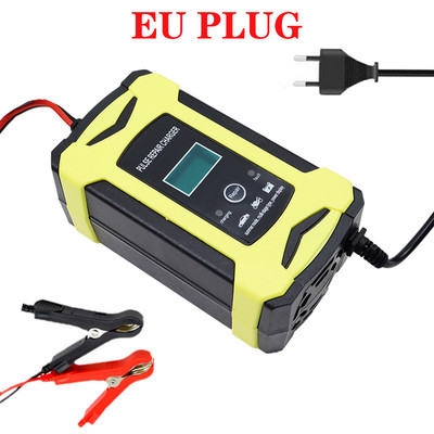Încărcător digital de baterie de mașină 12V 6A, încărcare complet automată de reparare pentru mașină, motocicletă, încărcător de baterie cu plumb acid de 12v, complet automat