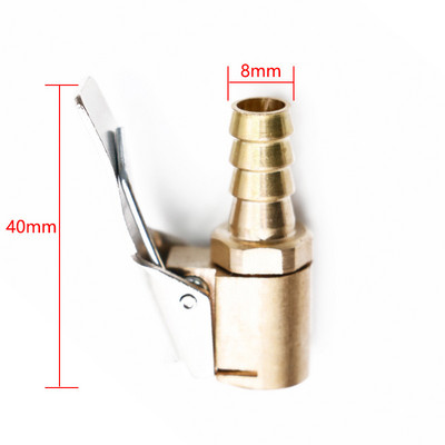 1PC automašīnas riepas gaisa patronas piepūšanas sūkņa vārsta savienotājs, piespraužams adapteris, automašīnas misiņš 8 mm riepas riteņa vārsts piepūšamo sūkņu instrumentiem