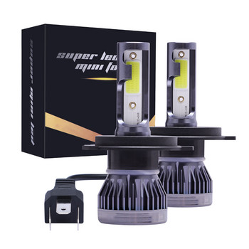 2Pcs Супер мини размер LED автомобилни светлини H1 H11 H7 9005/HB3 Автоматична лампа Крушка за автомобилни фарове Лампи за кола 80W 12000LM 6000K 3000K