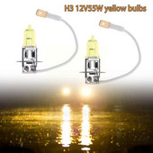 2BUC H3 Lampă cu halogen Galben 12V 55W 3000K Cuarț Xenon Bec Luminos Ceață Sticlă Accesorii Auto Auto