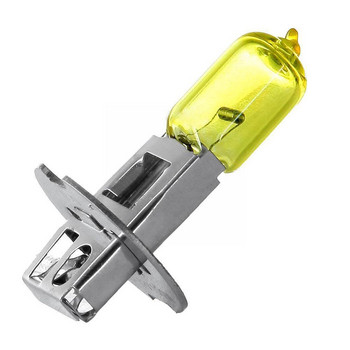 2PCS H3 Халогенна лампа Жълта 12V 55W 3000K Кварцова ксенонова ярка крушка Светлина за мъгла Стъкло Автомобилни аксесоари