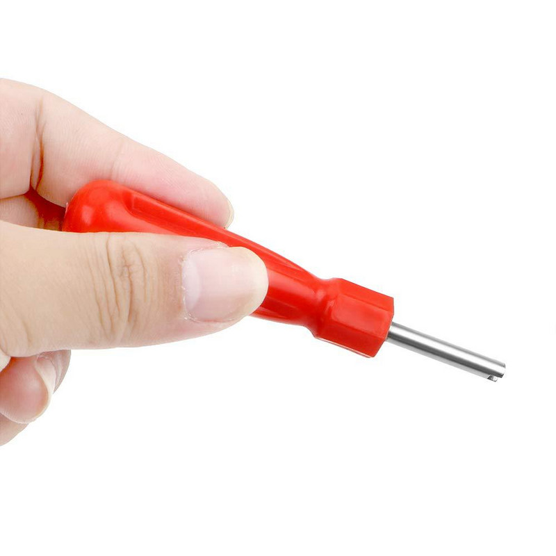 Padangų taisymo įrankiai Vožtuvo šerdies nuėmimo montuotojo veržliaraktis dviguba galvutė, skirta automobilio padangai oro kondicionavimo vožtuvo šerdies varymui