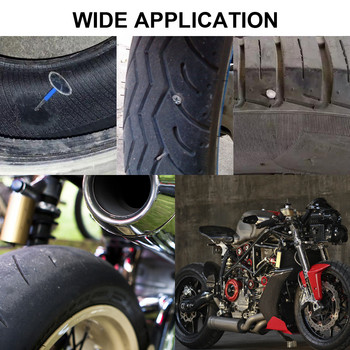 LEEPEE Perbaikan Ban Vakum Perbaikan Ban Kuku Paku Karet Tanpa Tabung 10 Buah untuk Mobil Truk Motor Sepeda Skuter