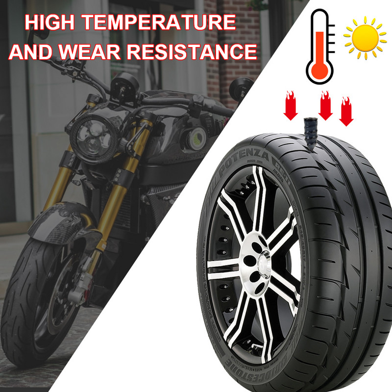 LEEPEE Perbaikan Ban Vakum Perbaikan Ban Kuku Paku Karet Tanpa Tabung 10 Buah untuk Mobil Truk Motor Sepeda Skuter