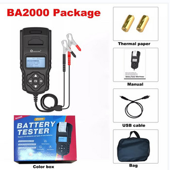 QUICKLYNKS 12V 24V Automotive Load Battery Tester with Printer 100-2000 CCA Car Battery Analyzer Auto Cranking & Charging System