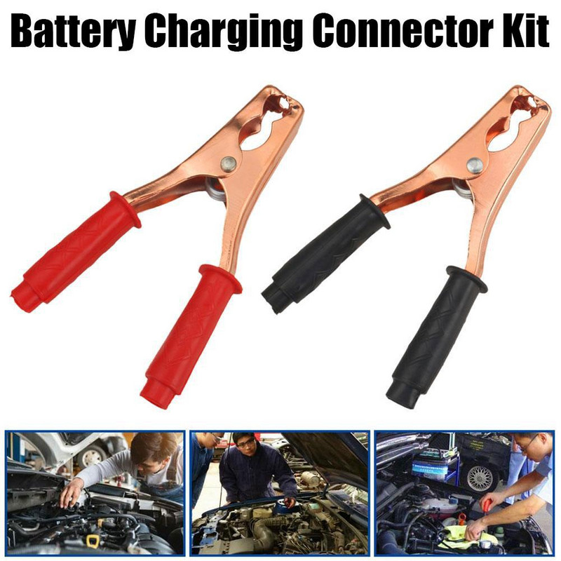2 vnt. akumuliatoriaus trumpiklio kabelio spaustukai 200A izoliuoti aligatoriaus spaustukai akumuliatoriaus įkrovimo jungties rinkinys, skirtas automobilinei transporto priemonei