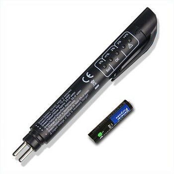 Автоматично тестване на течности, тестер за спирачна течност Pen 5 LED индикаторен дисплей за DOT3/4/5 Electronic Pen Brake Fluid Oil Tester Цифров