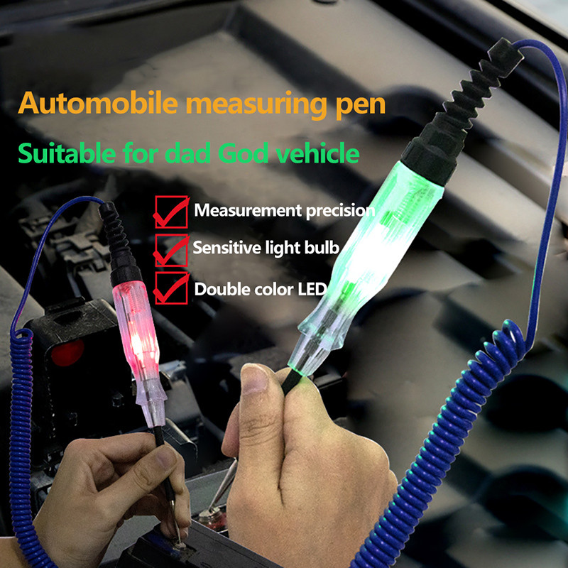 Auto DC 6V 12V 24V DC Tester de circuite de tensiune pentru mașină Pix cu sondă lungă Instrumente de reparație auto pentru verificarea circuitelor, siguranțelor, comutatoarelor