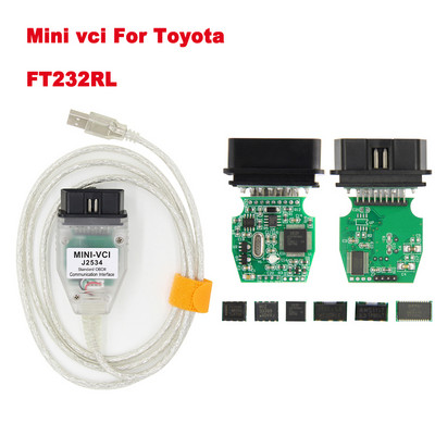 mini vci pentru Toyota TIS Techstream V18.00.008 minivci FTDI pentru J2534 Scanner automat OBD OBD2 Cablu de diagnosticare auto Cablu MINI-VCI